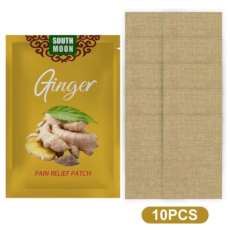 Picture of 10Pcs Lymphatic Healing Ginger Patch Warming Pain Patches Remove Toxin Promote Blood Circulation Detox Knee Neck Pad No Side Effect
