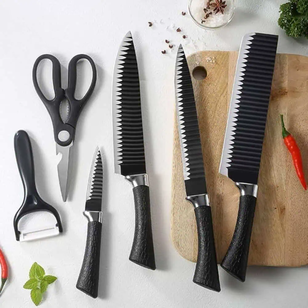 Picture of 6 PcsKnife Set Non-Stick Coating Stainless Steel