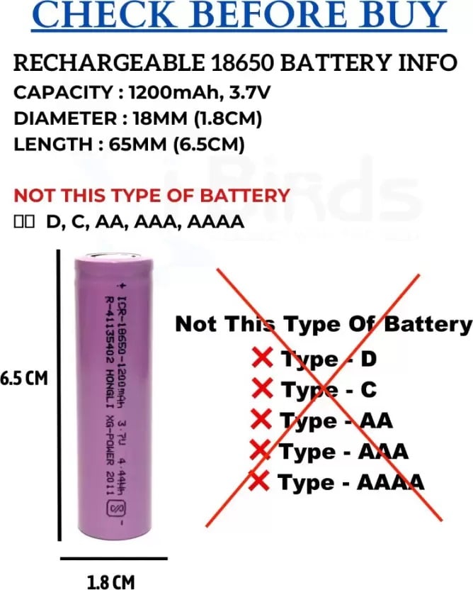 Picture of 3.7 V battery for Vintage T9 Trimmer - 1 pcs Multi colour