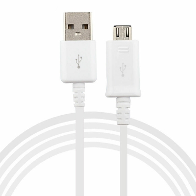 Picture of USB To micro usb Type B charging data Short Cable for Power Bank - White