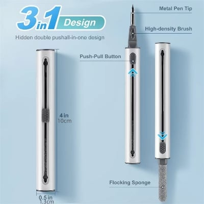 Picture of 10 in 1 Computer Cleaning Kit Camera Tablet Mobile airbuds keyboard Microfiber Screen Cleaner Tools Earphone Cleaning Brush Keycap Puller Card Taking