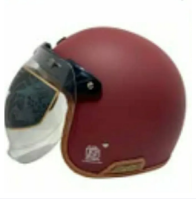 Picture of Axor Retro Jet Leather Dot And Isi Certified Helmet