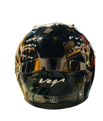 Picture of Bolt Glossy Black full face helmet with dual certification (Black)