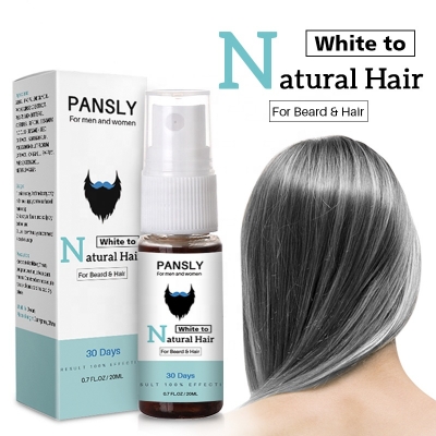Picture of PANSLY Restore White Beard Hair to Natural Color Spray for Men Women Hair Care Herbal Cure Treatment Tonic Growth Serum
