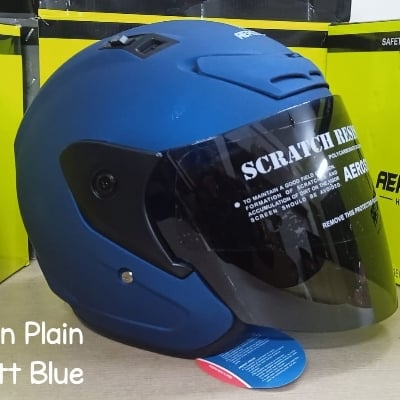 Picture of X-TON PLAIN MATT BLUE  CERTIFIED HELMET (Blue)