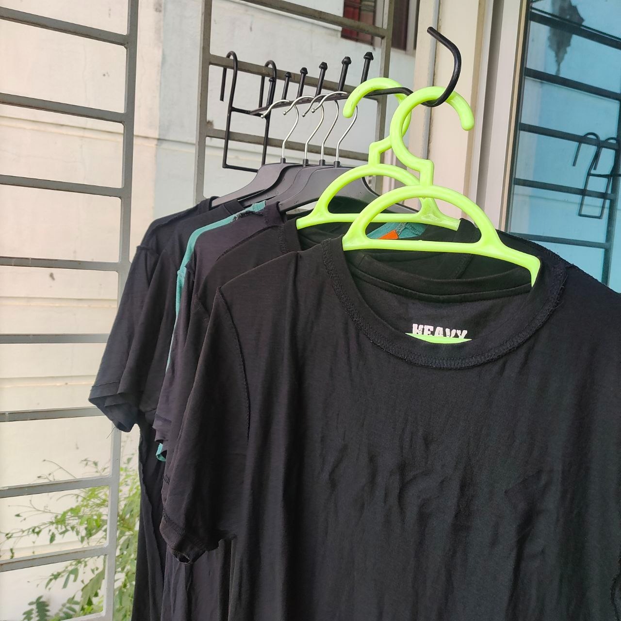 Picture of Balcony Clothes Drying Metal Hanger Heavy Duty Hanger Clothes Hanger Multi Purpose Hanger Space Saving Balcony Clothes Hanger Clothes Drying Stand Laundry Hanger