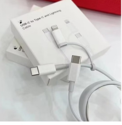 Picture of Original 60W usb-c to type C and Lightning pd 2 IN 1 Cable For iPhone 13 12 11 14 15 16 Pro Max Mini XS Max 7 8 Plus iPad iPhone Charger Fast Charging Cable Phone Date
