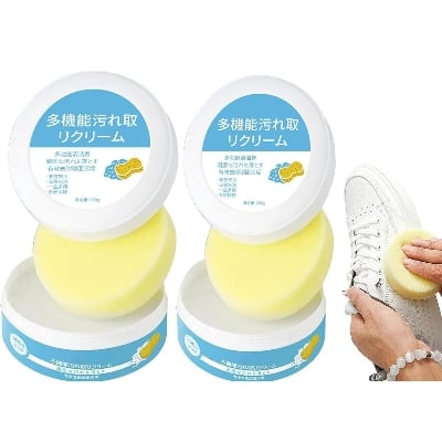 Picture of White Shoe Cleaning Cream Multifunctional Shoe Cleaner Household Sports Shoes Canvas Cleaner Cleaning Tools With Wipe Sponge