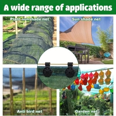 Picture of 10Pcs Shade Cloth Clips Shade Fabric Clamp Accessories Grommets For Net Mesh Cover Sunblock Fabric In Garden Backyard Greenhouse