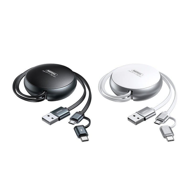Picture of Remax RC-182a 2A 2 In 1 Type-C / USB-C + Micro USB Creation Series Telescopic Charging Data Cable