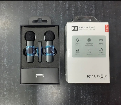 Picture of K9 Wireless Dual Microphone Professional Lapel Lavalier Microphone Remove Noise For Турe C Microphone