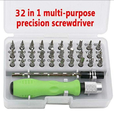 Picture of 32 in 1 Mini Screwdriver Bits Set with Magnetic Flexible Extension Rod For Home Appliance Repairing Preparations