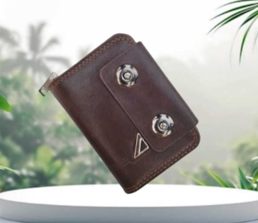Picture of Men’s & Women’s Stylish Leather Wallet with Zipper & Double Button | Multi Card Holder Purse