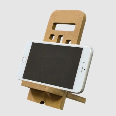 Picture of Premium Handmade MDF Wooden Mobile Stand, Phone Desk Stand Wood for Office & Home, Eco-Friendly, Handmade Wooden Cell Phone Stand, Portable Phone Holder, Gift for Students & Professionals