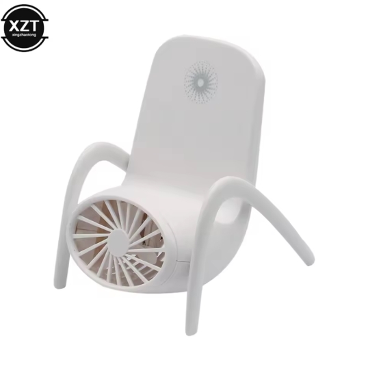 Picture of New Universal mobile phone desktop holder with dual blade fan, adjustable height, detachable clip, convenient for playing games