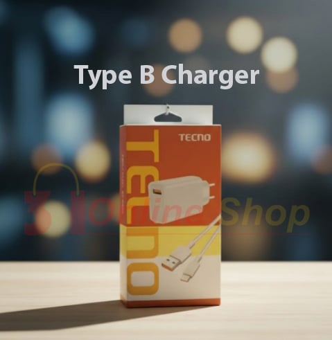Picture of Tecno 33W Type b Charger Fast Charger Full Kit Type B Cable For ALL Mobile Phones, Fast Charging Cable Type_B Charger