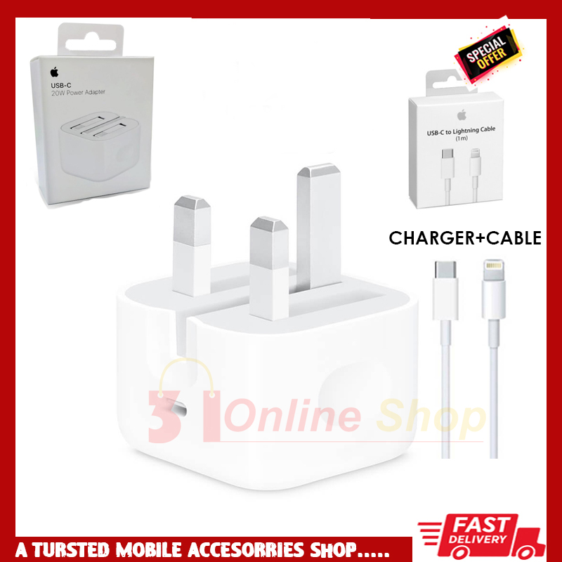 Picture of For 20W USB C Power Adapter Charger FOR iphone 14/13/12/11/X with type c to lightg cable Three pin