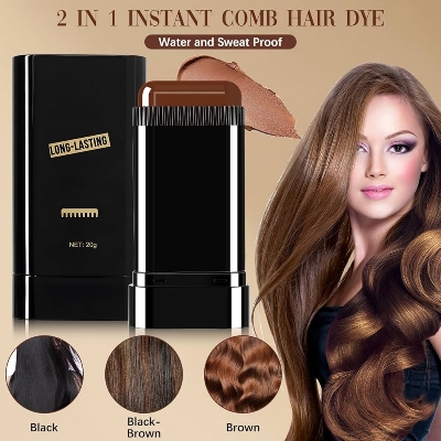 Picture of Instant Gray Root Coverage Hair Dye Stick Unisex Dyeing Powder Temporary Color Hair Dye Cream Pen Hair Chalk With Comb for Women & Men