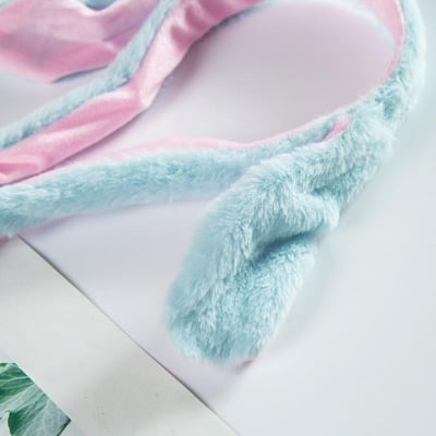 Picture of Bunny Ears Headband Moving Cute Warm Plush Airbag Rabbit Funny Gift Movable