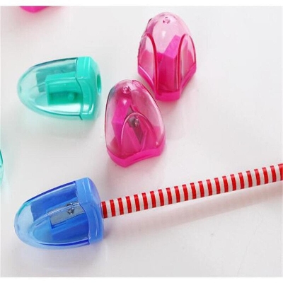 Picture of Transparent Single Hole Pencil Sharpener / Pencil Cutter - 4pcs - Multicolor