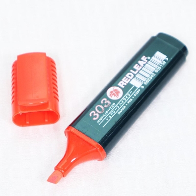 Picture of Red Leaf 303 Flourescent Highlighter Pen - Orange - Orange