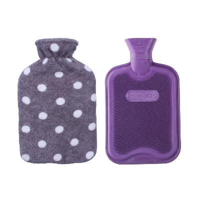 Picture of Multicolor Hot Water Bag With Cover - 2 Liter - Black