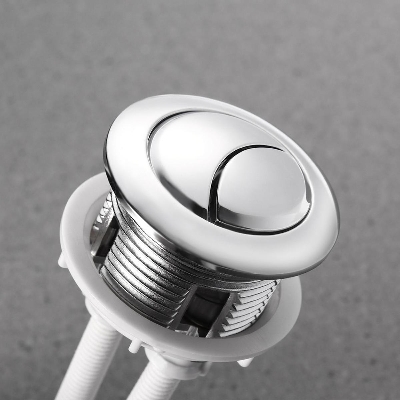 Picture of Double Replacement Round Head ABS Flush Toilet Push Button - White
