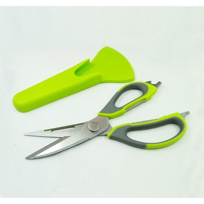 Picture of Multifunction Stainless Steel Kitchen Scissors For Fish Chicken Household Shears Cooking Tools - Grey