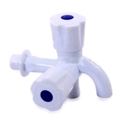 Picture of 2 in 1 Plastic 2 Way Bib Bath / Kitchen Cock Tap - White