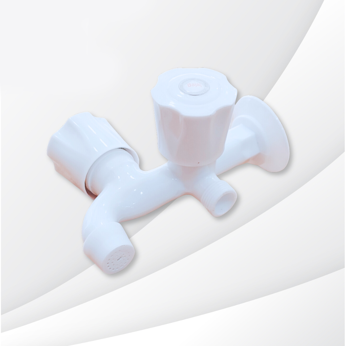 Picture of 2 in 1 Plastic 2 Way Bib Bath / Kitchen Cock Tap - White