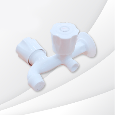 Picture of 2 in 1 Plastic 2 Way Bib Bath / Kitchen Cock Tap - White
