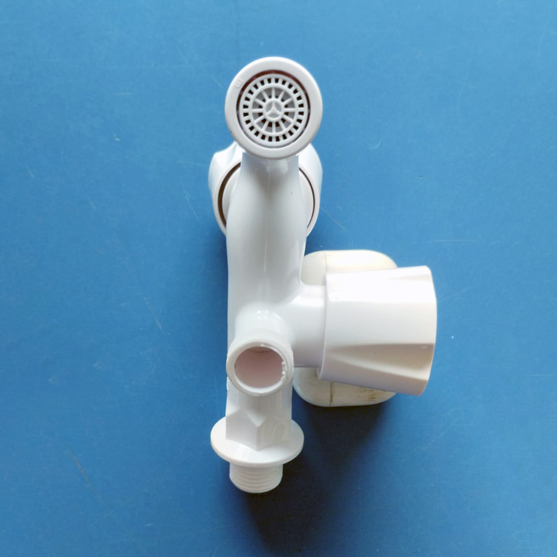 Picture of 2 in 1 Plastic 2 Way Bib Bath / Kitchen Cock Tap - White