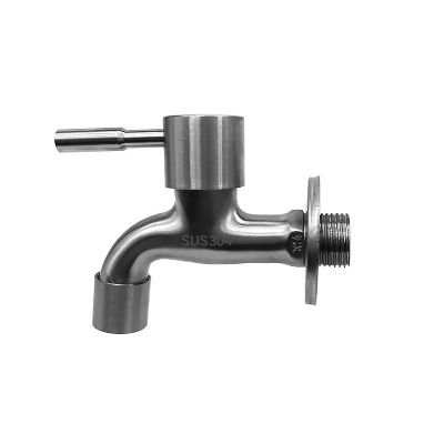 Picture of 304 Stainless Steel Bathroom Wall Tap Faucet - Silver