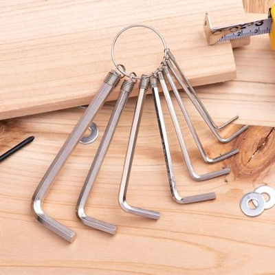 Picture of 8 in 1 Bike Bicycle Repair Tool Set Bicycle 8 Sizes Octagon Wrench Spanner Tool - Silver - Silver