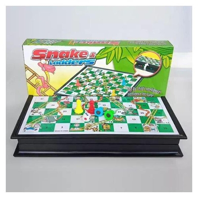 Picture of 7" Small Magnetic Snake And Ladder Board Game - Multicolor