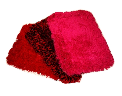 Picture of Solid Color Polyester Bathroom Rug Soft Doormat Carpet - 23.5" x 16" - Multicolor