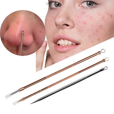 Picture of 1pcs Stainless Steel Pimple, Blackhead, Acne Removal Needle Kit Tool - 8cm Length - Silver