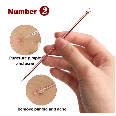 Picture of 1pcs Stainless Steel Pimple, Blackhead, Acne Removal Needle Kit Tool - 8cm Length - Silver