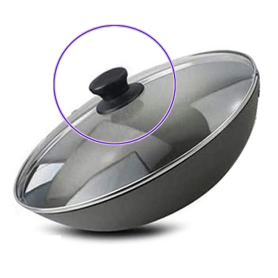 Picture of Plastic Kitchen Cookware Replacement Pan Pot Handgrip Lid Knob - 1pcs - Black
