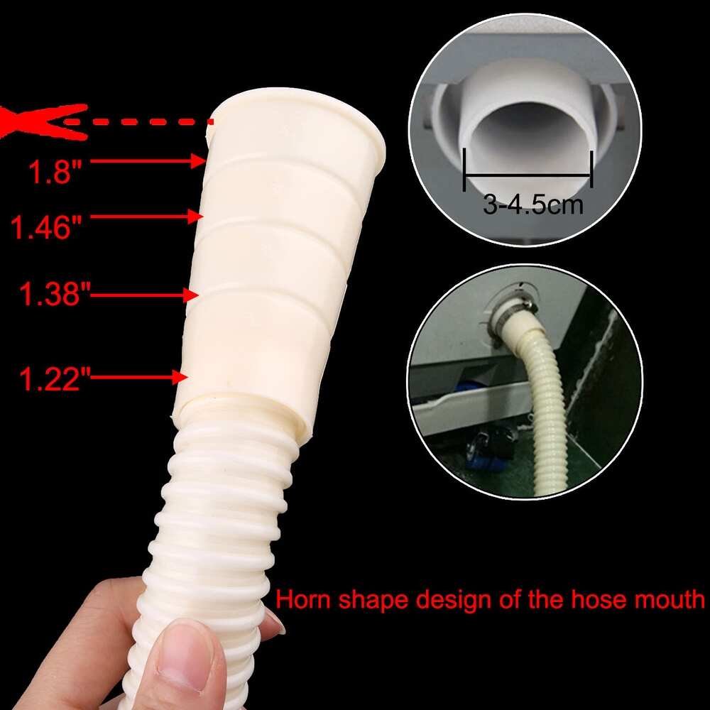 Picture of Newfangled - 1.5 Meter Washing Machine Drain Discharge Hose Washer Pipe Connector Beige - Tools, DIY & Outdoor - Modern and Trendy - Off White
