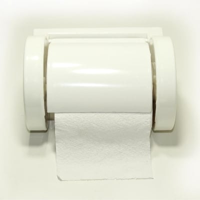 Picture of Wall Mounted Plastic Waterproof Toilet Tissue Paper Holder Box - White