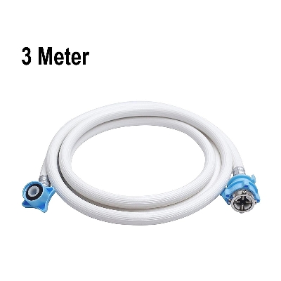 Picture of 3 Meter Front & Top Load Washing Machine Flexible Water Inlet Hose Pipe with Lock Type Tap Connector - White