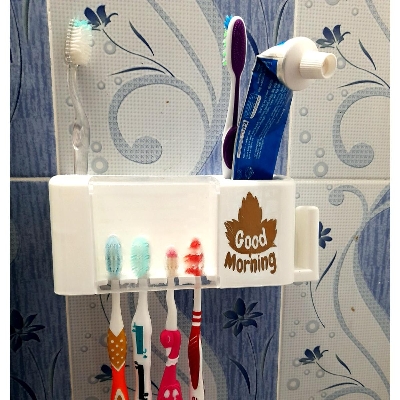Picture of Wall and Table Pen Holder and Tooth Brush Dispenser - Multicolor