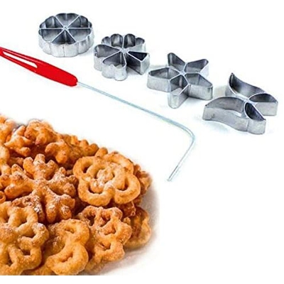 Picture of 4pcs Heavy Metal Cake Mold Shape With Handle - Silver - Silver