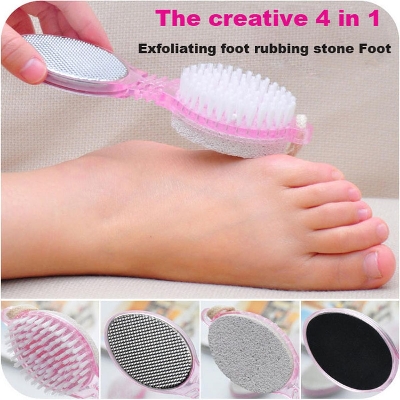 Picture of 4 in 1 Multi-use Foot Care Brush Pumice Scrubber Pedicure Tool