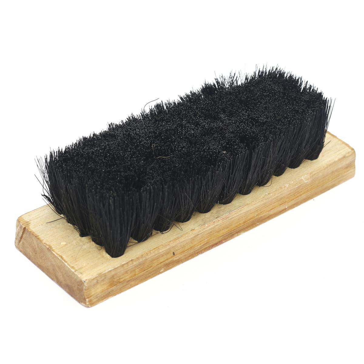Picture of Wooden Flat Size Black Shoe Polish Brush - Wooden & Black