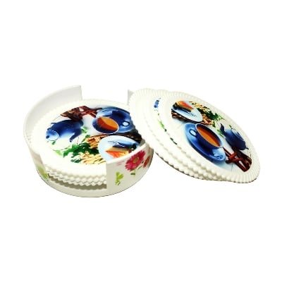 Picture of 6pes Reuse & Washable Plastic Tea Cup or Water Glass Cover - 1 Set - Multicolor