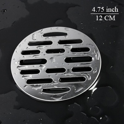 Picture of 4.75 inch Stainless Steel Bathroom Floor Strainer Drain Cover and Kitchen Sink Filter - Silver