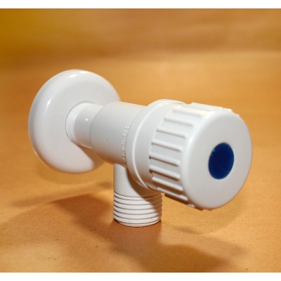 Picture of Plastic ABS Angle Stop Cock Valve - White