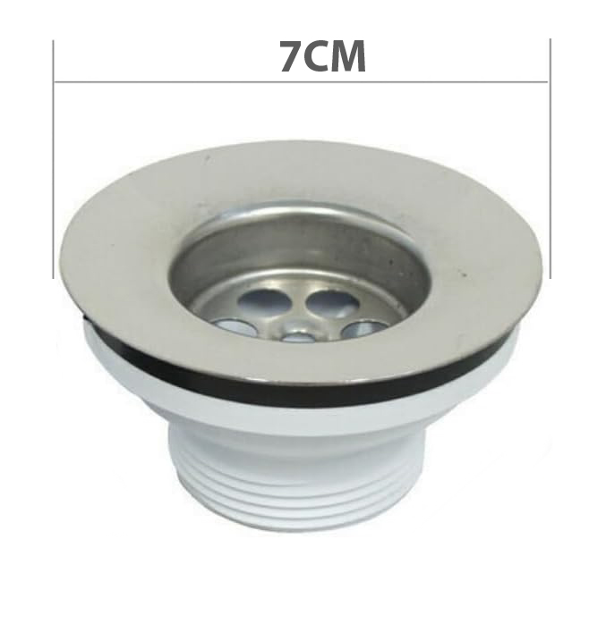 Picture of Kitchen Sink Small Drain Round Plug Hole - 7 CM - White and Black
